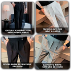 Calça Lorde Urbano™ em Alfaiataria Premium com Regulagem Lateral / Estilo Sério e Impecável para Homens de Presença!