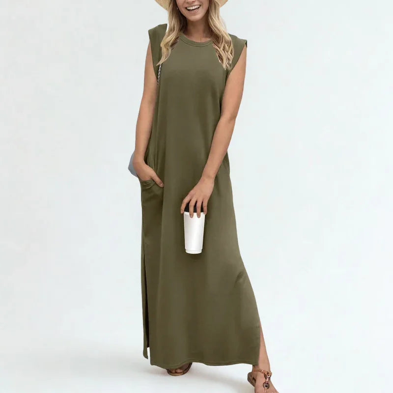 Vestido La Señorita™ em Malha Rayon Super Soltinha com Bolsos Laterais / Conforto Máximo ate para os Dias Mais Complicados!