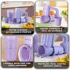 Fatiador Elétrico MultiChef™ com Lâminas Rotativas e Design Compacto / Corte Rápido, Seguro e Sem Esforço para Suas Receitas Diárias!