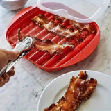 Grelhador de Bacon CrispyWave™ para Micro-ondas / Sabor Crocante e Sem Bagunça em Minutos!