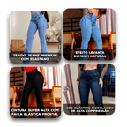 Calça Jeans Serafina™ com Cós Elástico Modelador e Efeito Levanta Bumbum / Modelagem Flare que Proporciona Conforto e Liberdade!