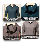 Camisa Harper™ com Design de Camada Dupla e Manga Xadrez / Modernidade e Estilo em Sintonia Perfeita