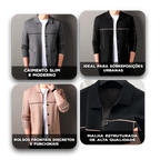 Cardigan Dalton™ em Malha Estruturada e Caimento Slim / Para Homens que Comandam com Discrição!