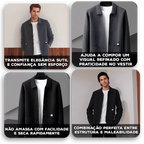 Cardigan Nolan™ em Tricô Texturizado com Acabamento Premium / Sofisticação Casual para os Dias Mais Frescos!