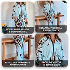 Conjunto Arabela™ em Popelina com Estampa Moderna / Liberdade, Estilo e Personalidade em Uma Só Peça!