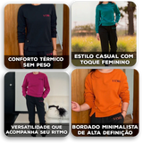 Conjunto Samira™ em Moletom com Estilo Casual e Bordado Delicado / Delicadeza e Estilo para Rotinas com Personalidade