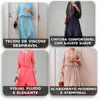 Conjunto Zafira™ em Viscose com Camadas Soltas e Cintura Confortável / Conforto Chic que Te Acompanha Onde For