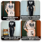 Conjunto de Moletom Doce Ritmo™ com Cadarço Decorativo e Toque Esportivo / Conforto que Acompanha o Seu Movimento!