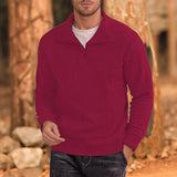 Blusa Masculina Carter™ em Tecido Texturizado com Zíper Parcial / Elegância Casual com Conforto Premium!