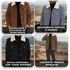 Jaqueta Timberline™ em Veludo Cotelê com Gola Shearling / Para Homens que Encaram o Frio com Estilo e Personalidade!