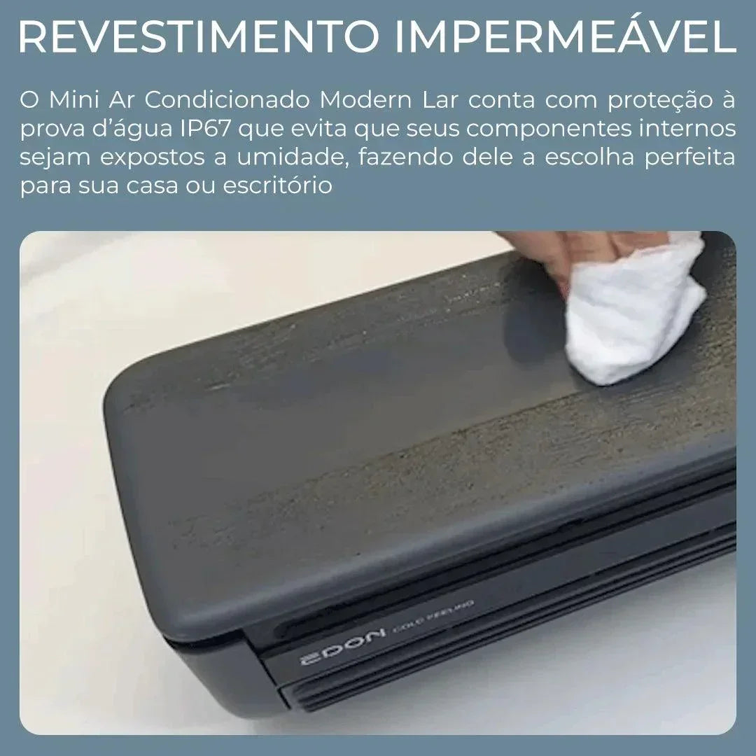 Mini Ar Condicionado Modern Lar™ Instalação Sem Furos / Diga Adeus ao Calor Intenso e Desfrute de Ar Gelado Instantâneo com Economia de Energia Para sua Casa!
