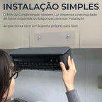 Mini Ar Condicionado Modern Lar™ Instalação Sem Furos / Diga Adeus ao Calor Intenso e Desfrute de Ar Gelado Instantâneo com Economia de Energia Para sua Casa!
