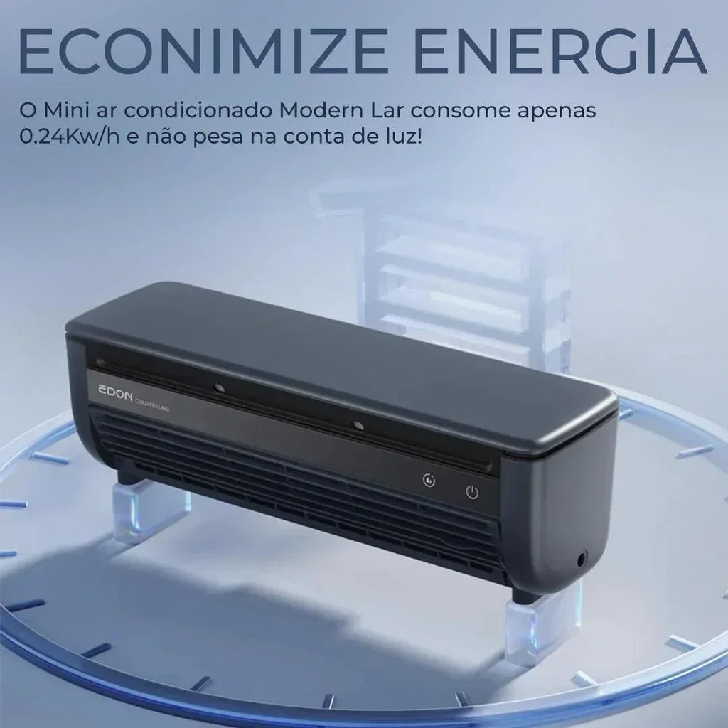 Mini Ar Condicionado Modern Lar™ Instalação Sem Furos / Diga Adeus ao Calor Intenso e Desfrute de Ar Gelado Instantâneo com Economia de Energia Para sua Casa!