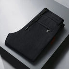 Calça Winston™ em Veludo Cotelê com Cintura Elástica / Um Esporte Fino Versátil com Conforto Térmico e Liberdade!