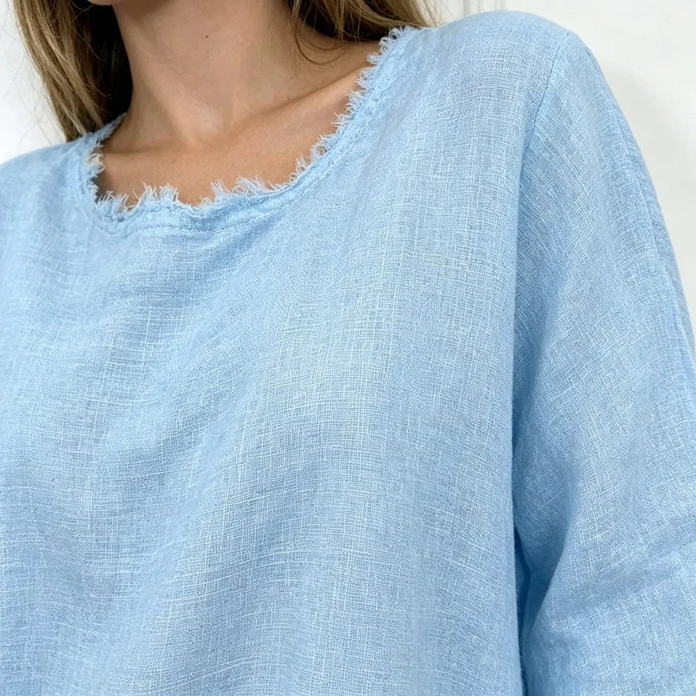 Conjunto Amara™ em Linho de Algodão com Blusa Oversized e Calça Pantalona