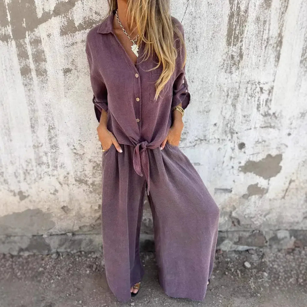 Conjunto Valença™ em Viscose Rústica de Caimento Nobre / Sofisticação Natural para Mulheres de Presença!
