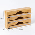 Organizador EcoClean Modern Lar™ em Bambu Natural com Trilhos de Corte Inteligente / Funcionalidade que Valoriza Seu Espaço