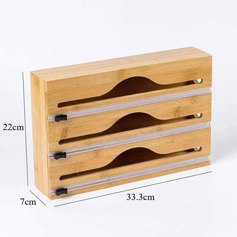 Organizador EcoClean Modern Lar™ em Bambu Natural com Trilhos de Corte Inteligente / Funcionalidade que Valoriza Seu Espaço