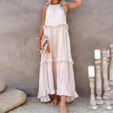 Vestido Brisa Costeira™ em Viscose Leve com Babados Evasê / Leveza e Sofisticação para Viver Seus Dias com Estilo!