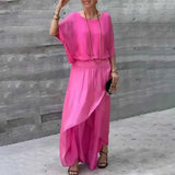 Conjunto Zafira™ em Viscose com Camadas Soltas e Cintura Confortável / Conforto Chic que Te Acompanha Onde For