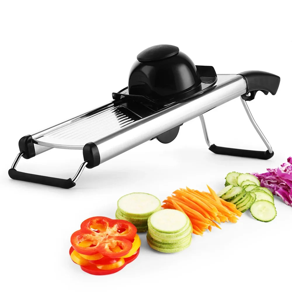 Cortador MasterSlice™ em Aço Inoxidável com Lâminas Ajustáveis / Precisão Profissional em Cada Corte!