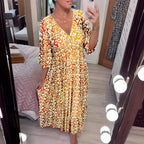 [COMPRE 2 E LEVE 3]  Vestido Harmonia Tropical™ com Estampa Boho e Tecido Leve / Um Toque de Cor e Liberdade para seu Dia!