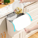 Lixeira Suspensa Modern Lar™ com Tampa Deslizante Cozinha e Banheiro / Praticidade e Higiene para Sua Cozinha!
