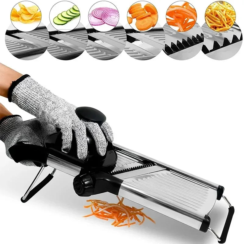Cortador MasterSlice™ em Aço Inoxidável com Lâminas Ajustáveis / Precisão Profissional em Cada Corte!