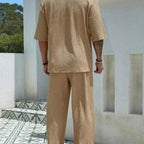 Conjunto Helsinki™ Estilo Old Money em Viscose Texturizada