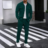 Conjunto Erik™ em Malha Texturizada Premium com Camisa Abotoada