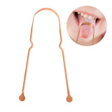 (Promoção: Compre 1, Leve 4) Raspador de Língua em Cobre Antibacteriano / Hálito Fresco e Higiene Oral Profunda em Segundos!