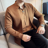 Camisa Layer ™ com Efeito Cardigan e Design de Sobreposição / Estilo Refinado com o Máximo de Praticidade!