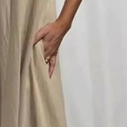 Vestido Longo Nápoles™ em Viscose Leve com Alças Onça e Caimento Solto