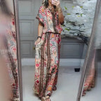 Conjunto Celestine™ em Viscose Leve com Estampa Boho Chic e Modelagem Ampla / A Arte da Leveza em Forma de Look!