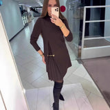 Vestido Gênova™ com Recorte Plissado Escultural