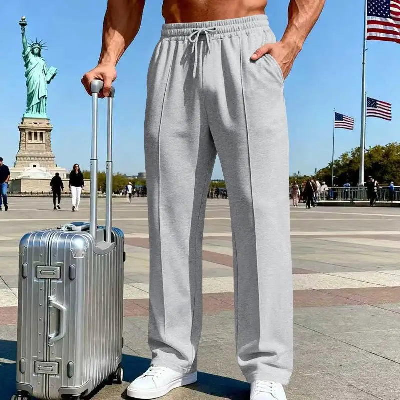 Calça Johan™ em Malha Premium com Cós Elástico e Cordão Ajustável