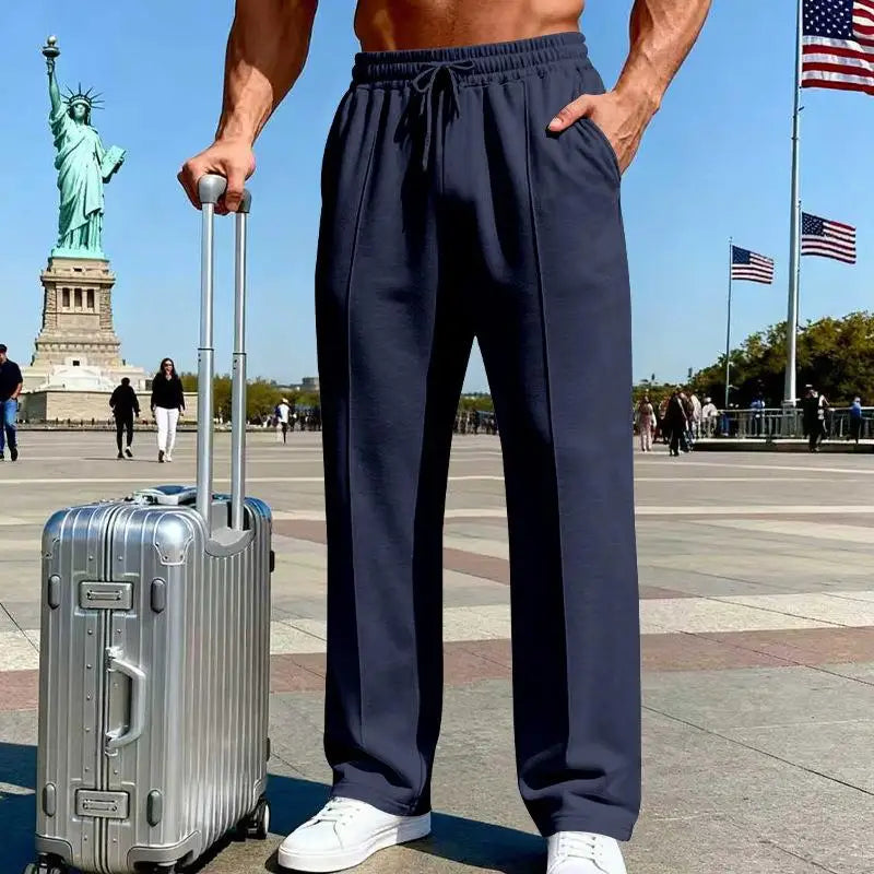 Calça Johan™ em Malha Premium com Cós Elástico e Cordão Ajustável