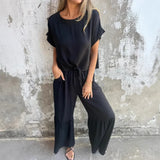 Conjunto Lucille™ com Toque Artesanal e Barra Detalhada / O Minimalismo Sofisticado que Vai Além do Básico!