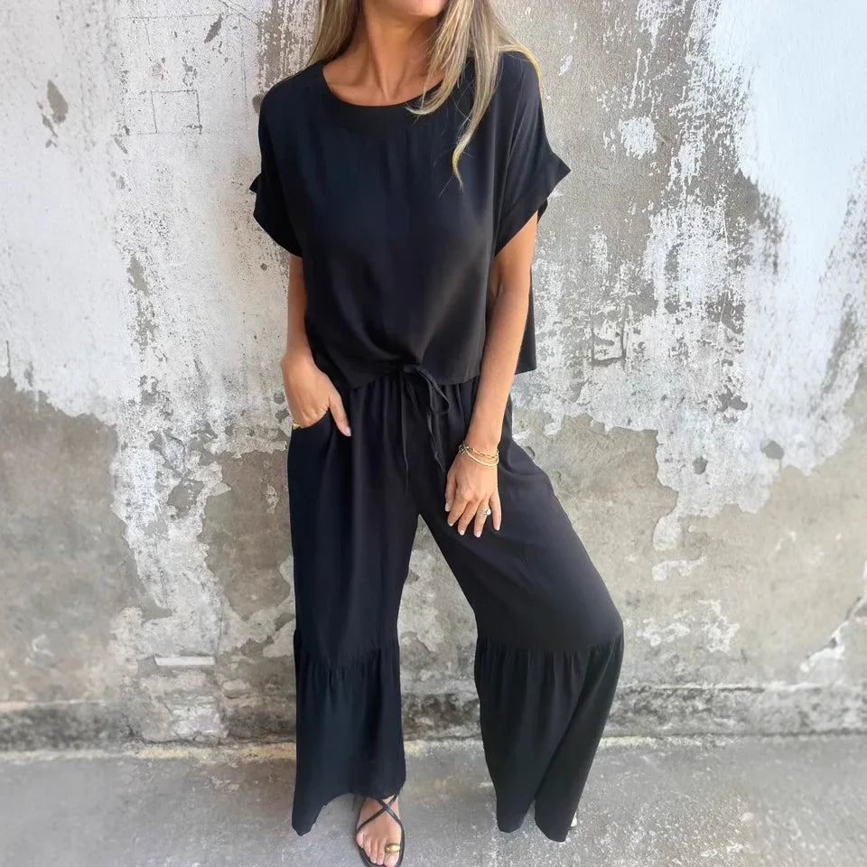 Conjunto Lucille™ com Toque Artesanal e Barra Detalhada / O Minimalismo Sofisticado que Vai Além do Básico!