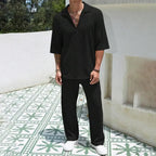 Conjunto Helsinki™ Estilo Old Money em Viscose Texturizada
