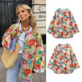 Casaco Amsterdam™ com estampado floral premium e textura acolchoada / A peça indispensável para um estilo descontraído!