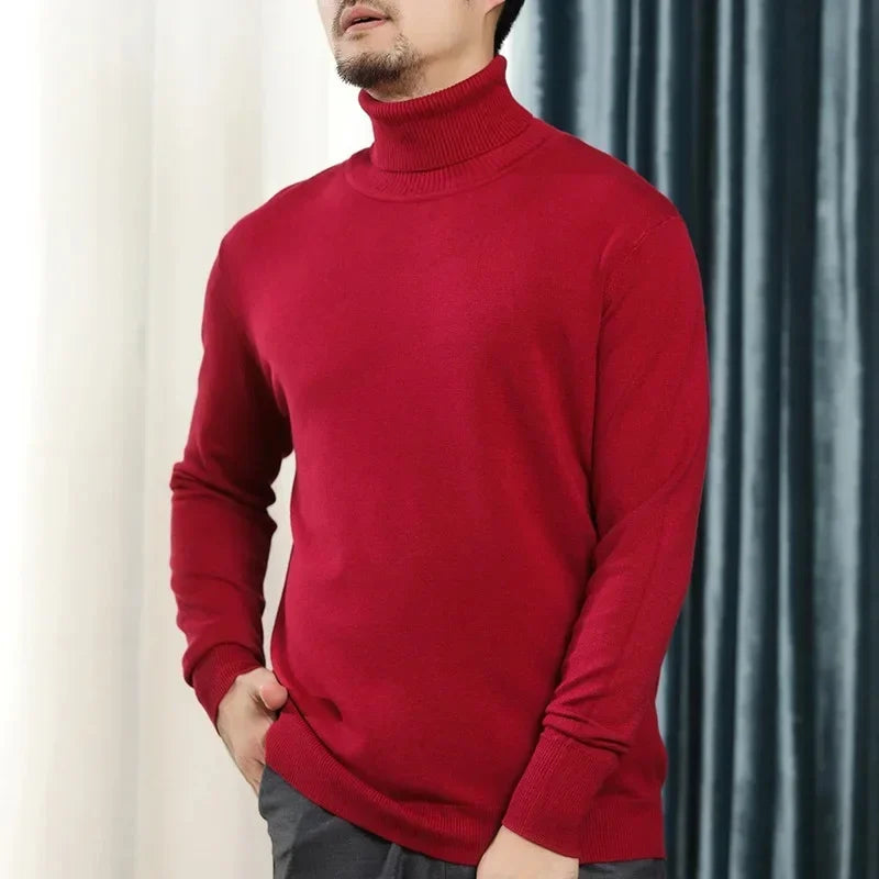 Suéter Gola Alta Monaco™ em Cashmere  / Elegância Sutil Para Homens de de Verdade!