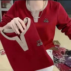 [COMPRE 1 E LEVE 3] Blusa Alícia™ em Moletinho Suave com Bordado Delicado / Conforto Chique e Toque de Elegância no Seu Dia a Dia!
