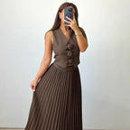 Conjunto Annabeth™ em Alfaiataria Suave com Detalhes Florais / Leveza e Sofisticação para Todos os Momentos