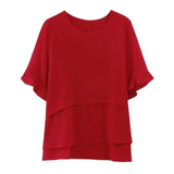 Blusa Belle Allure™ em Viscose com Design em Camadas / Charme e Elegância para a Mulher que Merece o Melhor!
