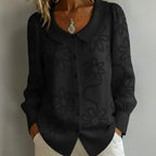 Camisa Fiorenne™ com Bordado Floral e Caimento Delicado