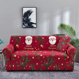 Capa de Sofá Natalina Modern Lar™ em Spandex de Alta Elasticidade / Decoração Instantânea que o seu Natal Merece! + Fronha de Brinde