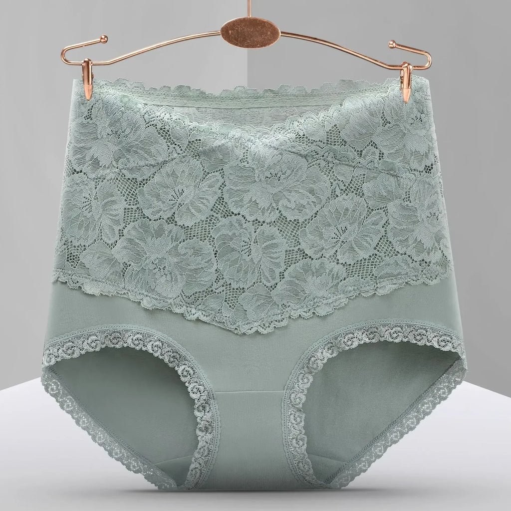 [COMPRE 3 E LEVE 5] Calcinha Angelina™ em Algodão com Renda Floral e Forro Antibacteriano  / Sinta-se Leve, Segura e Ainda Mais Feminina!