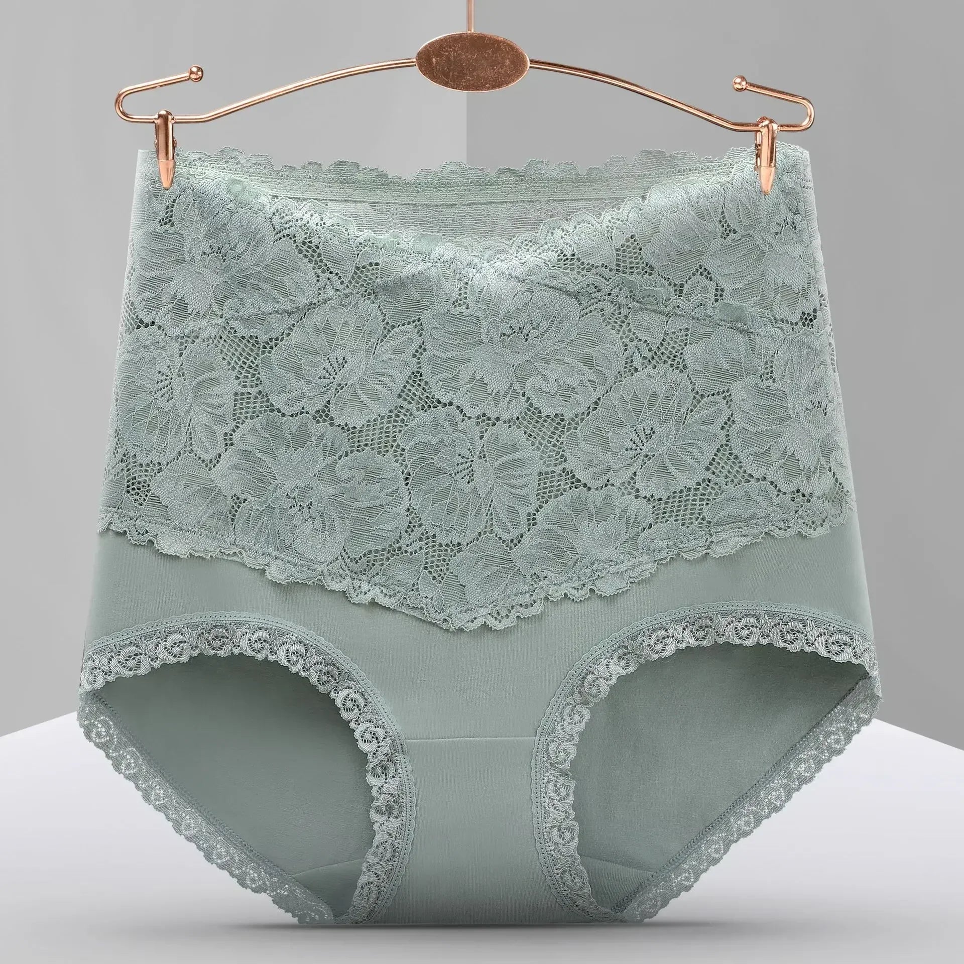 [COMPRE 3 E LEVE 5] Calcinha Angelina™ em Algodão com Renda Floral e Forro Antibacteriano  / Sinta-se Leve, Segura e Ainda Mais Feminina!