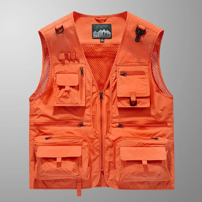Colete Americano Maverick™ com Visual Tático Urbano e Multi-Bolsos /O Equilíbrio Entre Funcionalidade, Estilo e Presença Masculina.